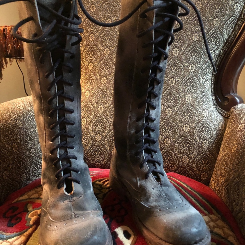 Rare Bed Stu Free People Riding Suede Boots
